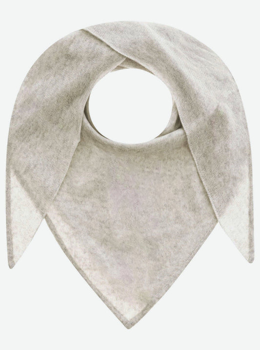 💕 Zwillingsherz Dreieckstuch "100 % Cashmere" Kaschmir Hellgrau