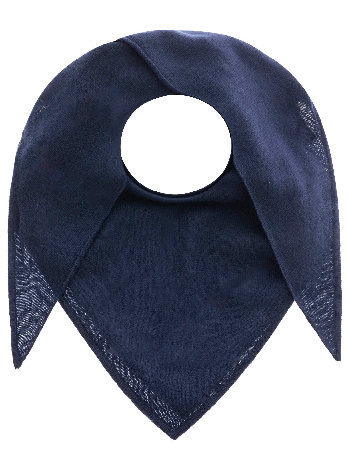 💕 Zwillingsherz Dreieckstuch "100 % Cashmere" Kaschmir Navy