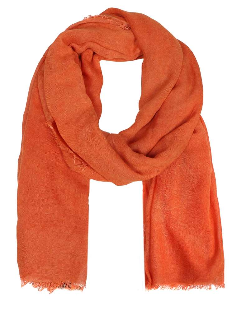 💕 Zwillingsherz Schal Tuch "Laura" Orange Bambus nachhaltig