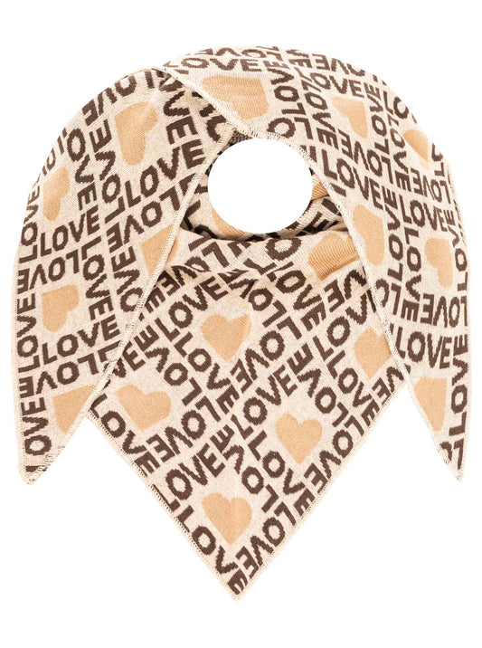 💕 Zwillingsherz Dreieckstuch "Luxus Love" Beige