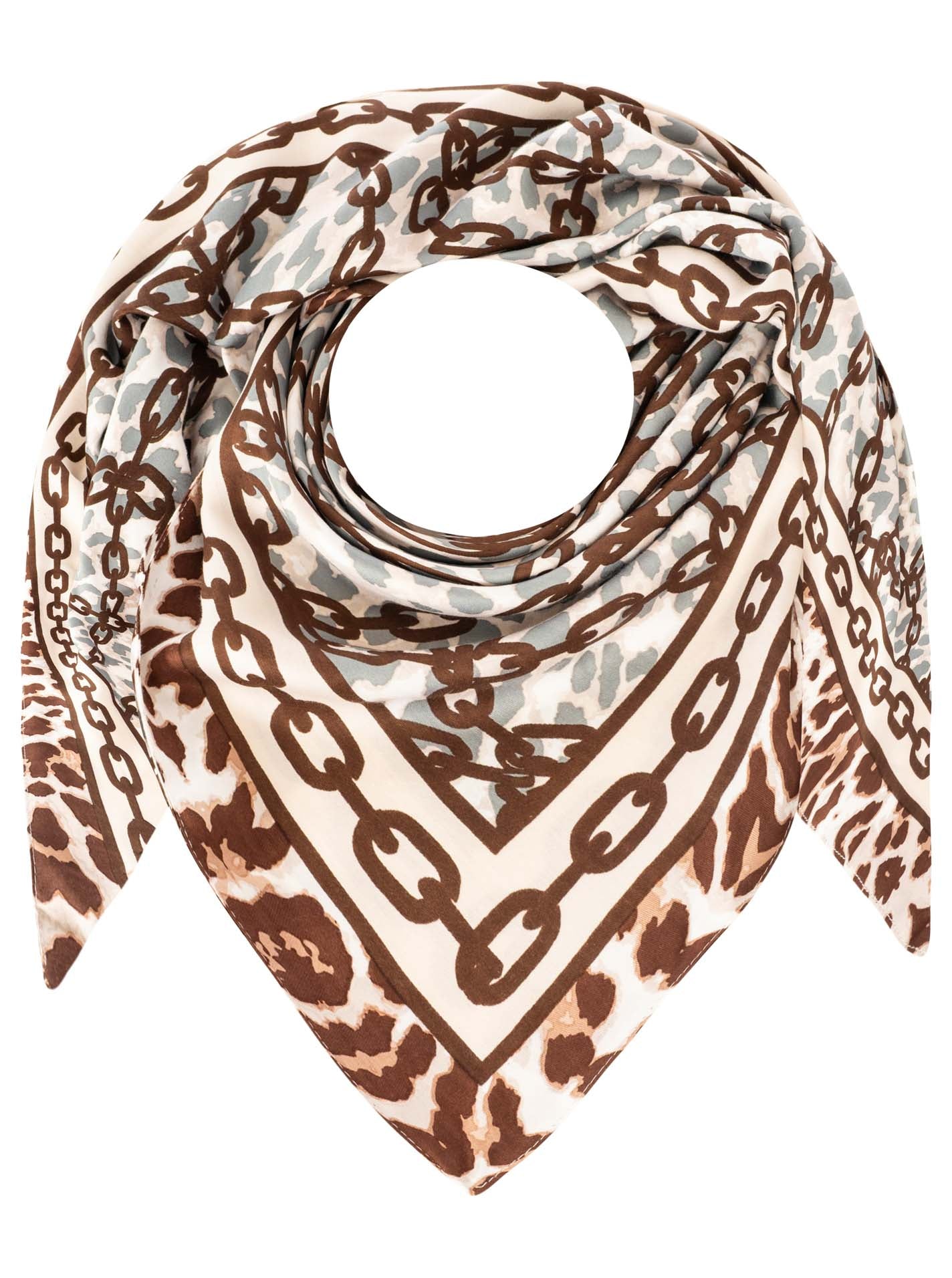 💕 Zwillingsherz Dreieckstuch "Luxurious Leo" Beige