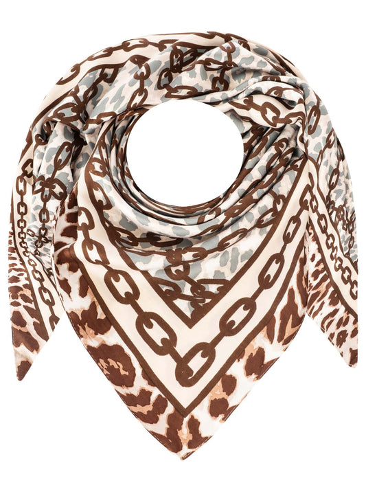 💕 Zwillingsherz Dreieckstuch "Luxurious Leo" Beige