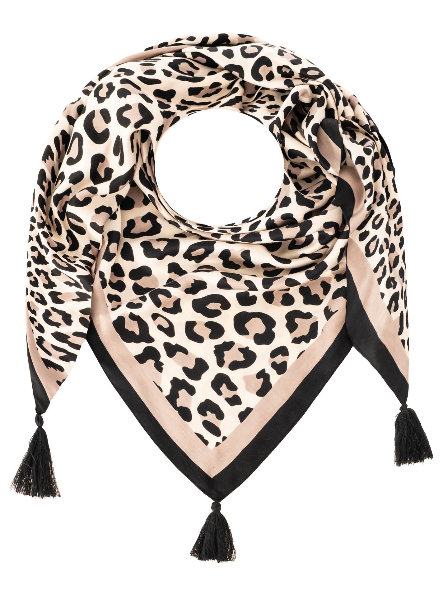 💕 Zwillingsherz Dreieckstuch "Forever Leo" Beige