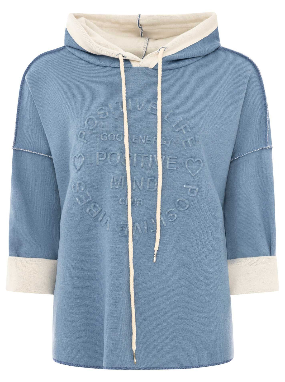 💕 Zwillingsherz Hoodie Double Face "Positive Mind" Stempeldruck
