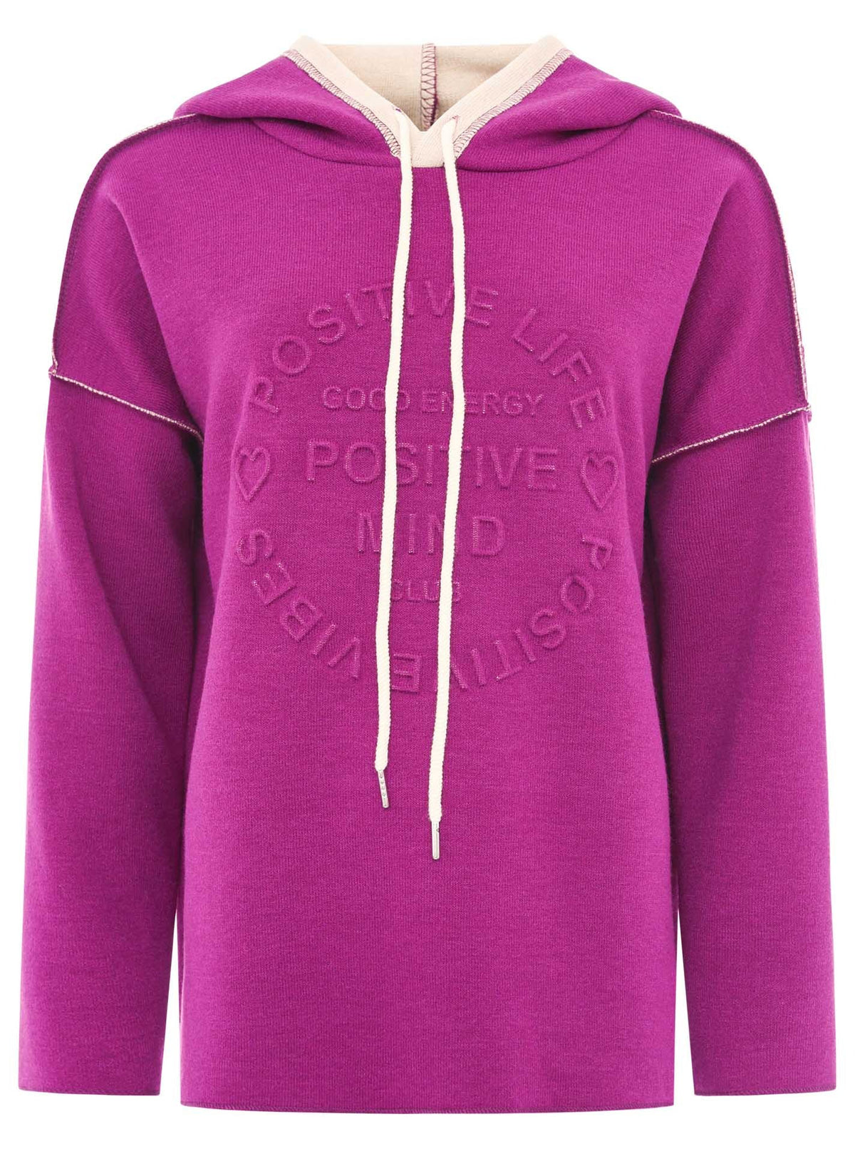 💕 Zwillingsherz Hoodie Double Face "Positive Mind" Stempeldruck (Kopie)