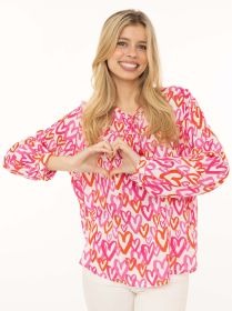 💕 Zwillingsherz Bluse "Be mine" Pink