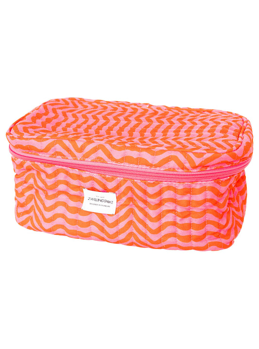 💕 Zwillingsherz Kosmetiktasche "Wellen" Pink
