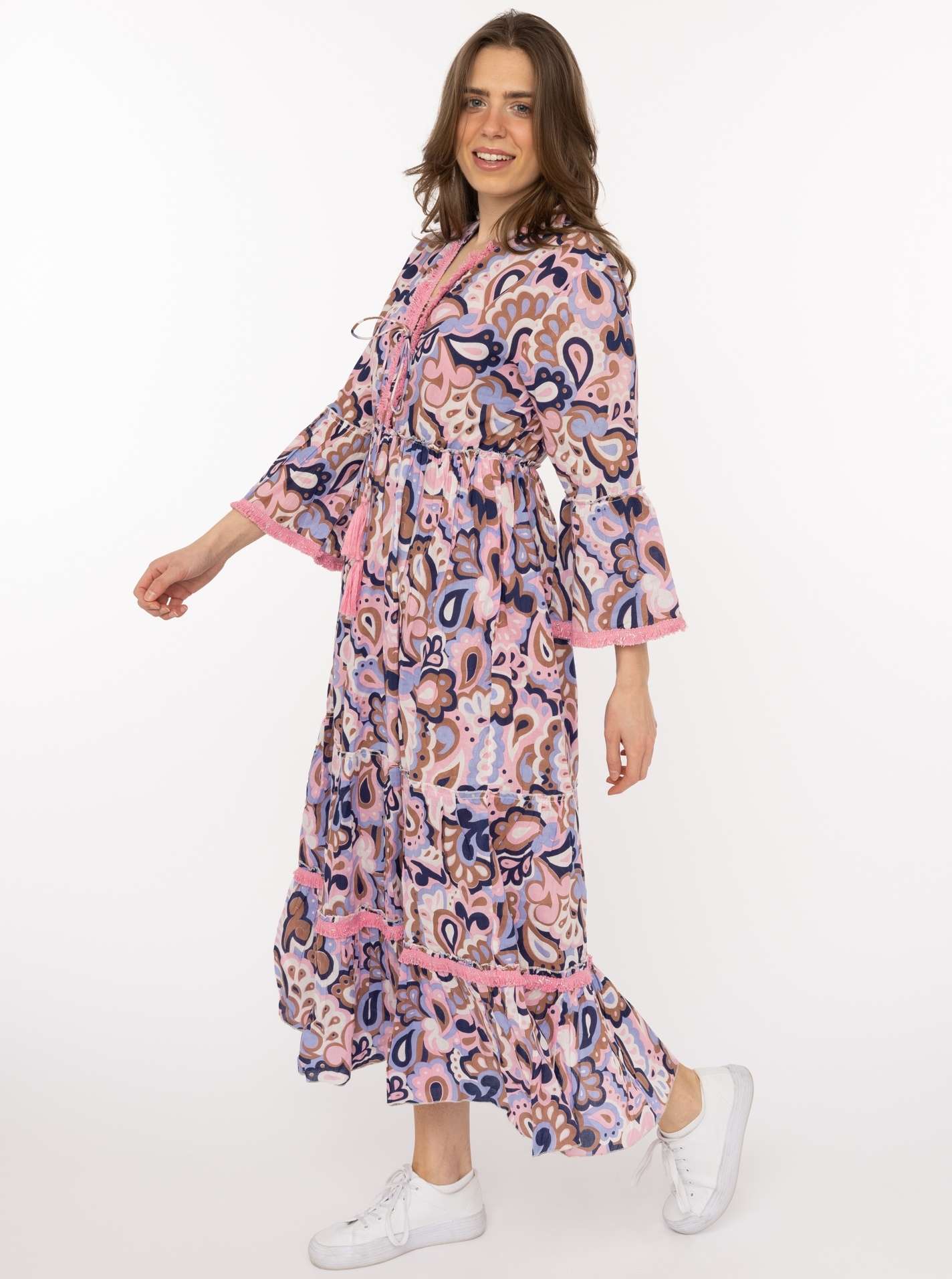 💕 Zwillingsherz Maxikleid "Paisley" Pink
