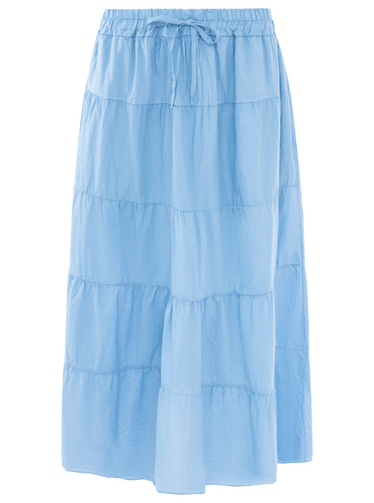 💕 Zwillingsherz Maxirock BW "Summer & Uni" Hellblau
