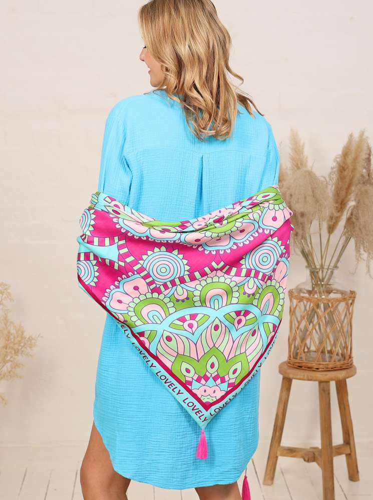 💕 Zwillingsherz Dreieckstuch "Meret" Bambus Multi