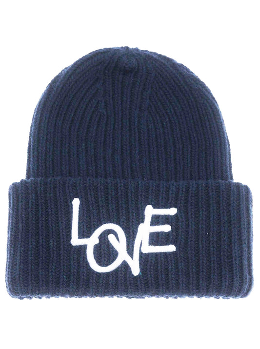 💕 Zwillingsherz Mütze "Karina" Navy Wolle