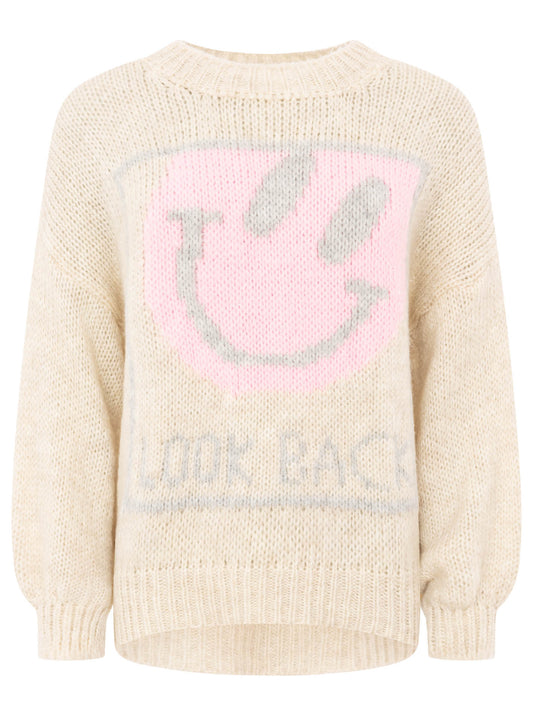 💕 Zwillingsherz Pullover "Look Back" Beige