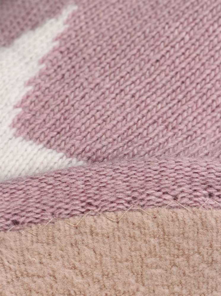 💕 Zwillingsherz Mütze "Sternlein" Beanie Kaschmir Wolle Viskose Fleece Altrosa