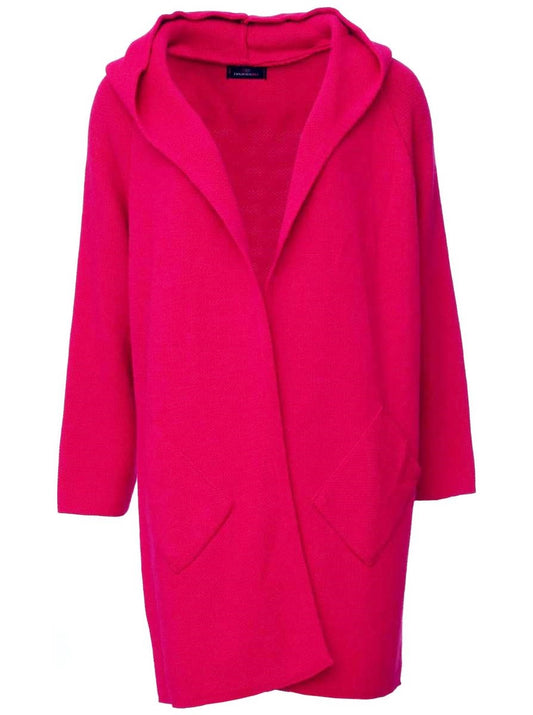 💕 Zwillingsherz Strickjacke "Annabell" Pink Strickmantel offen