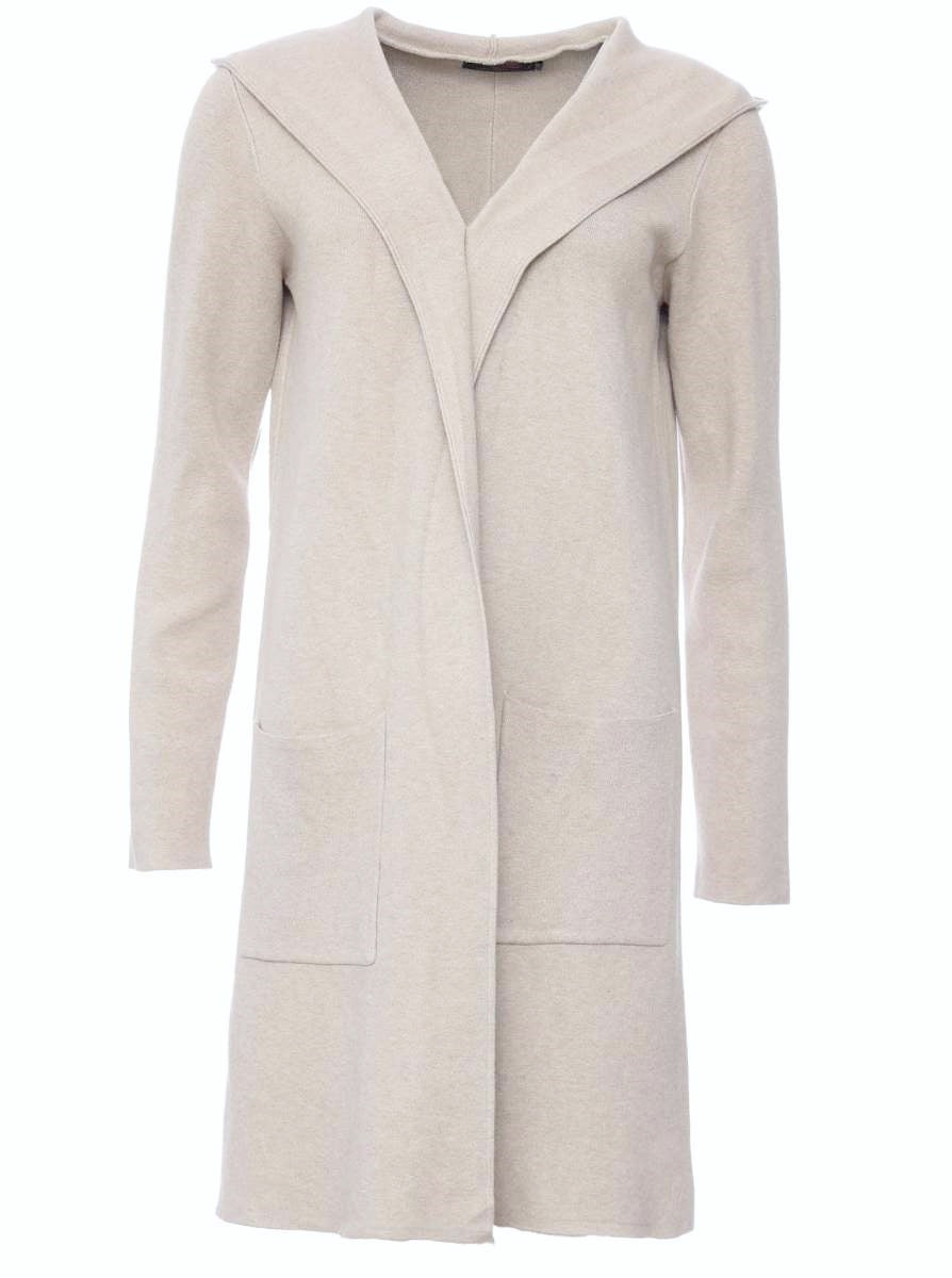 💕 Zwillingsherz Strickjacke "Janina Basic" Strickmantel offen Beige