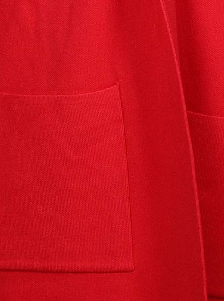 💕 Zwillingsherz Strickjacke "Janina Basic" Strickmantel offen Rot
