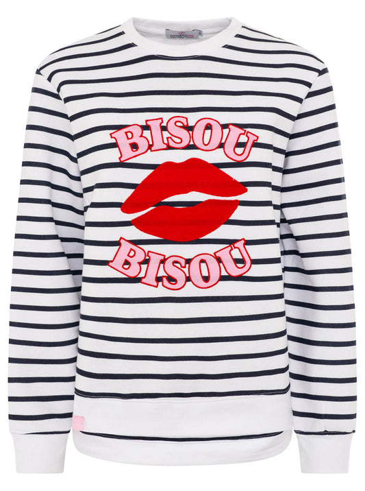 💕 Zwillingsherz Sweatshirt "Bisou" Marine