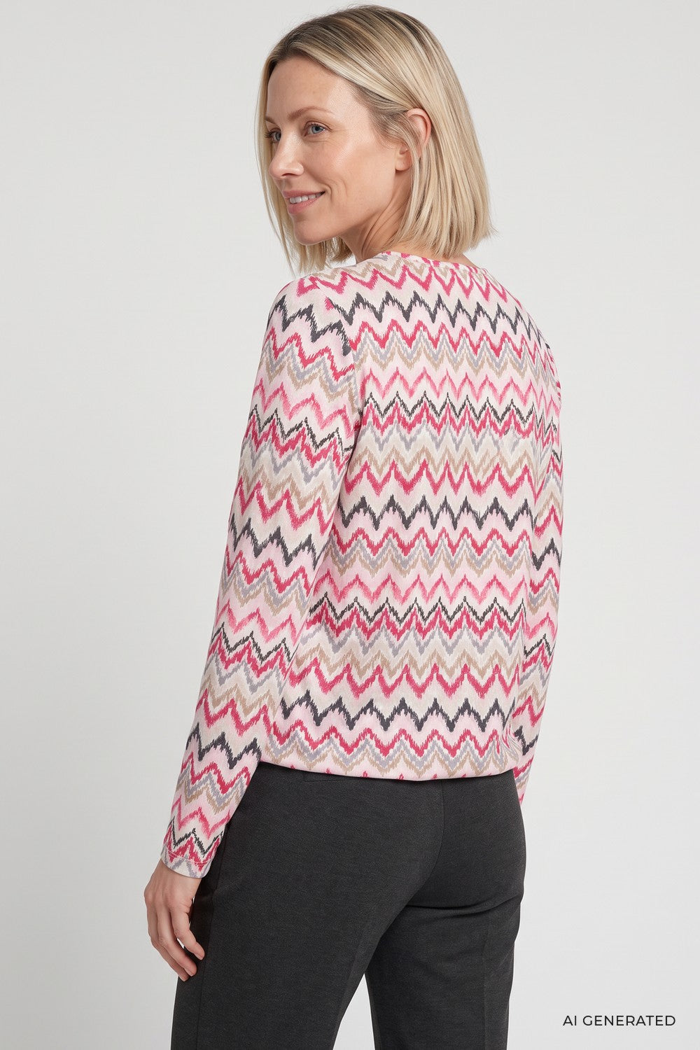 Olsen Shirt Clara mit Allover-Dessin und Tunikaausschnitt Redberry 11105527