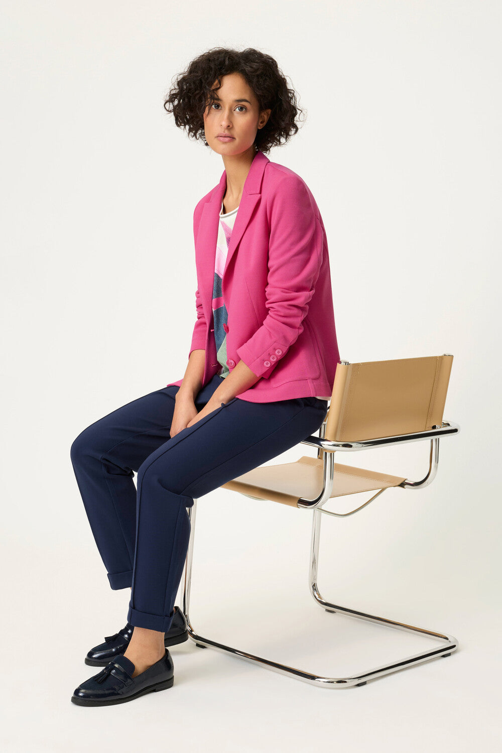 Olsen Blazer mit zwei Knöpfen 15001367 Electric Fuchsia