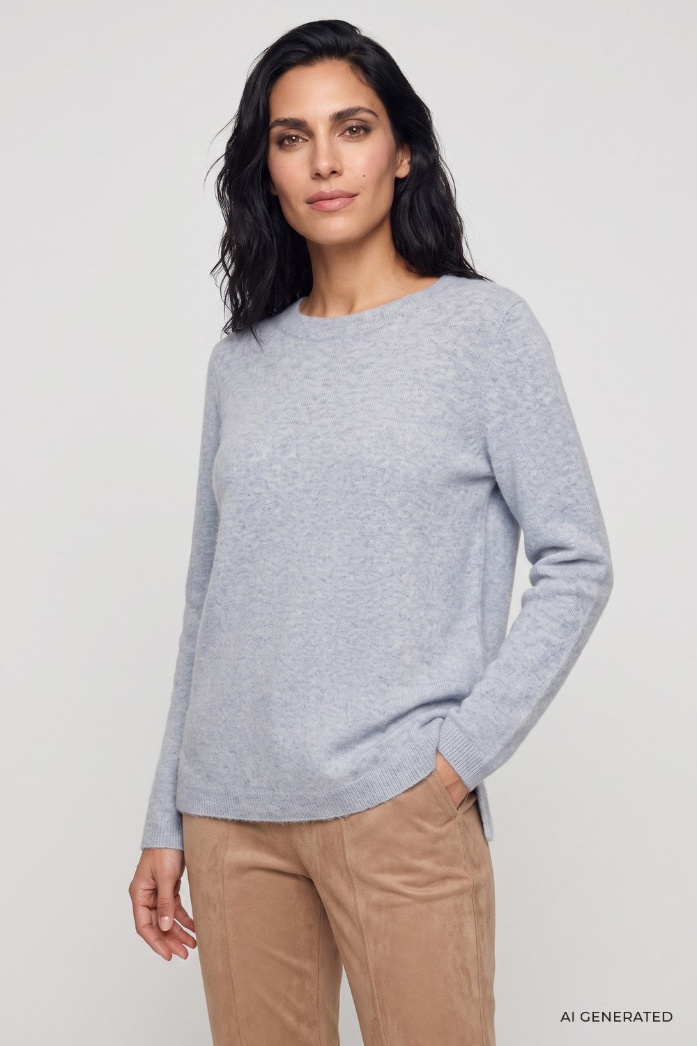 Olsen Pullover 100 % Wolle 11004980 Pearl Grey Melange
