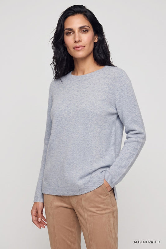 Olsen Pullover 100 % Wolle 11004980 Pearl Grey Melange
