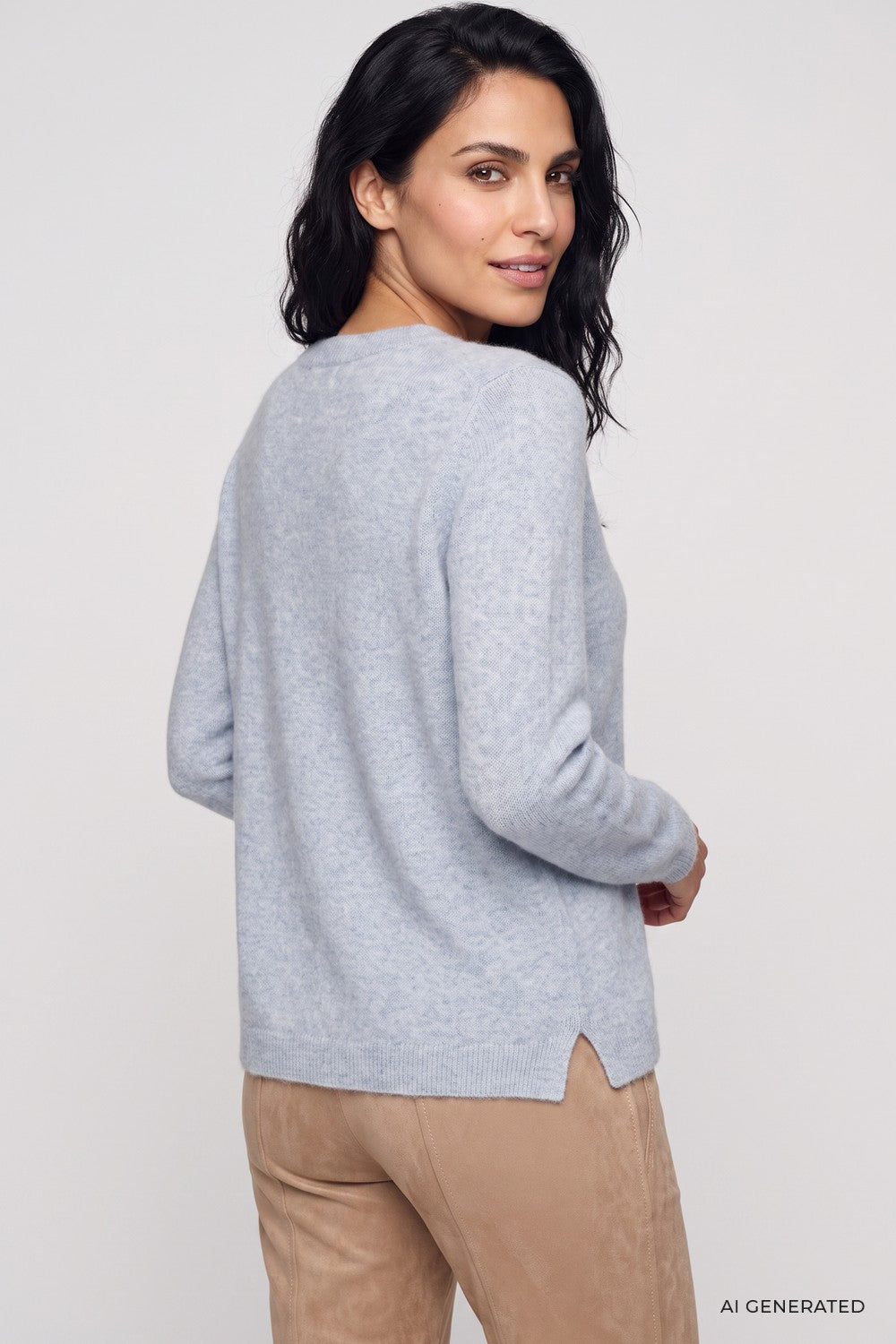 Olsen Pullover 100 % Wolle 11004980 Pearl Grey Melange
