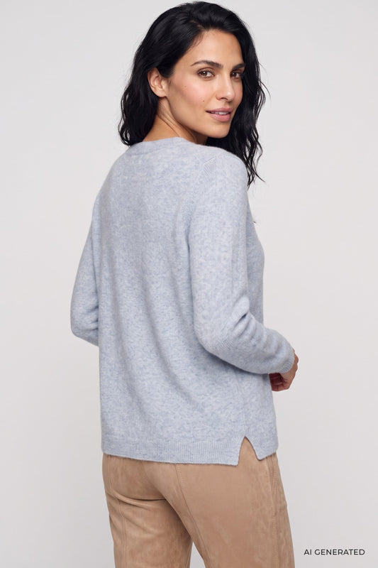 Olsen Pullover 100 % Wolle 11004980 Pearl Grey Melange