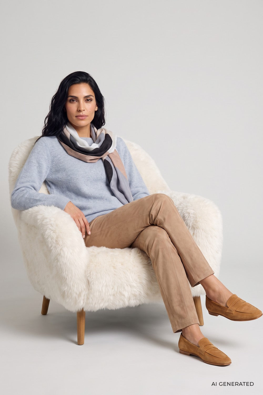 Olsen Pullover 100 % Wolle 11004980 Pearl Grey Melange