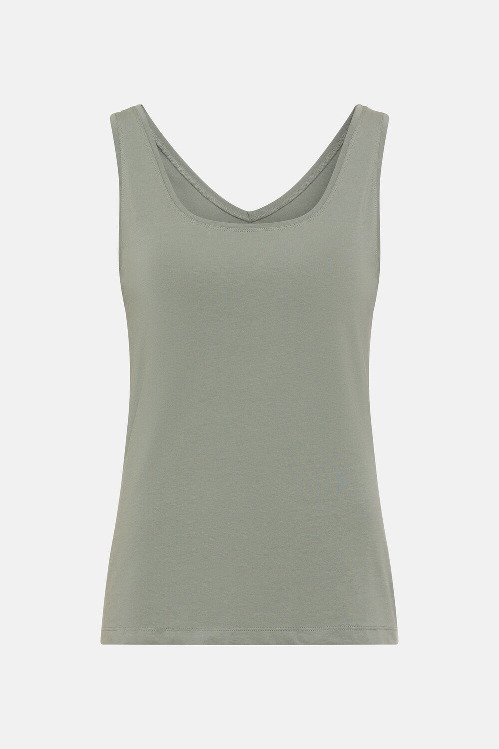 Olsen Top mit V-Ausschnitt und Rundhals Edda Jungle Khaki