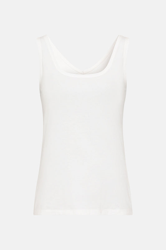 Olsen Top mit V-Ausschnitt und Rundhals Edda Off White 11103604