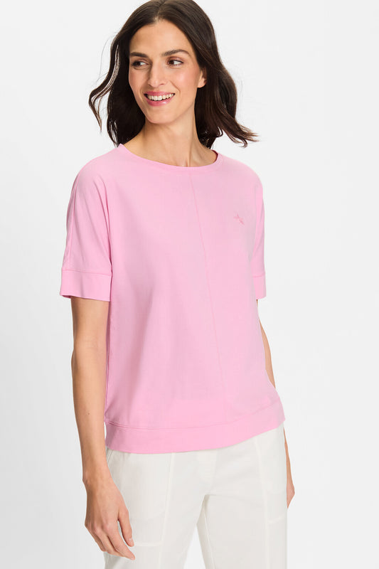 Olsen Shirt mit gestickter Blume Seashell Rosé Cosima 11105087