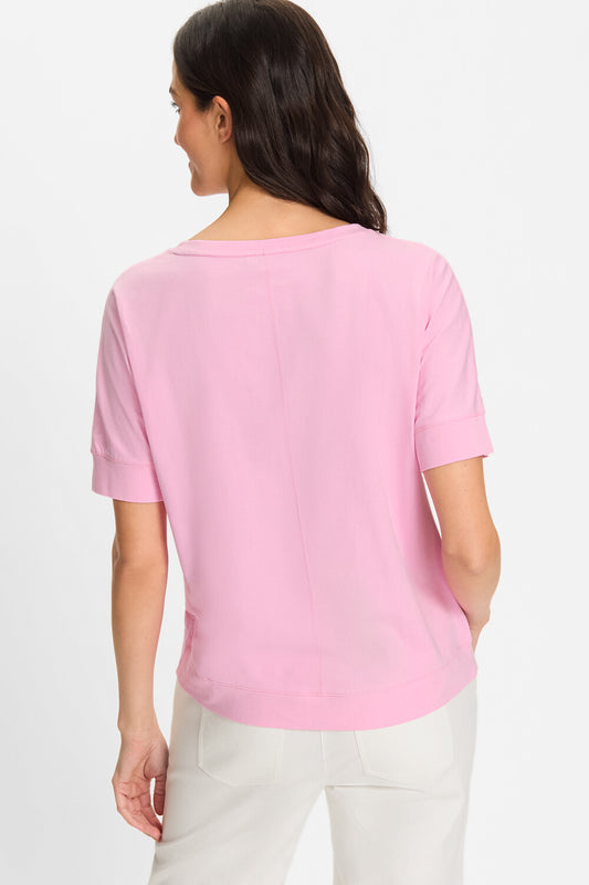 Olsen Shirt mit gestickter Blume Seashell Rosé Cosima 11105087