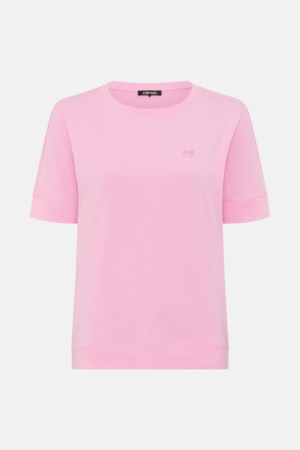 Olsen Shirt mit gestickter Blume Seashell Rosé Cosima 11105087