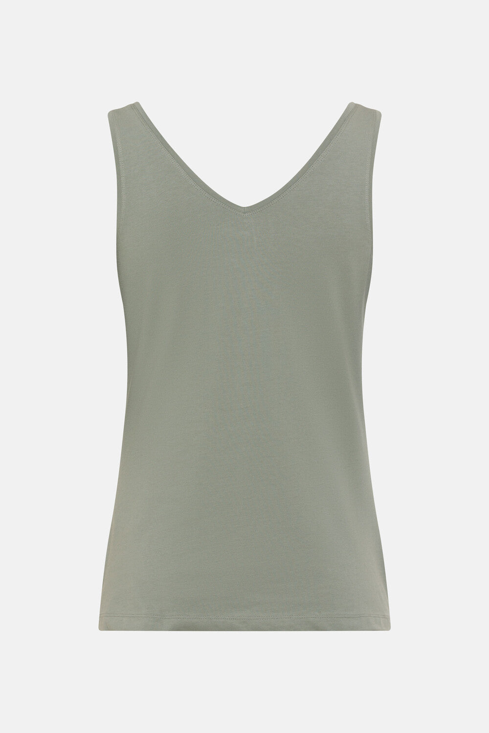 Olsen Top mit V-Ausschnitt und Rundhals Edda Jungle Khaki