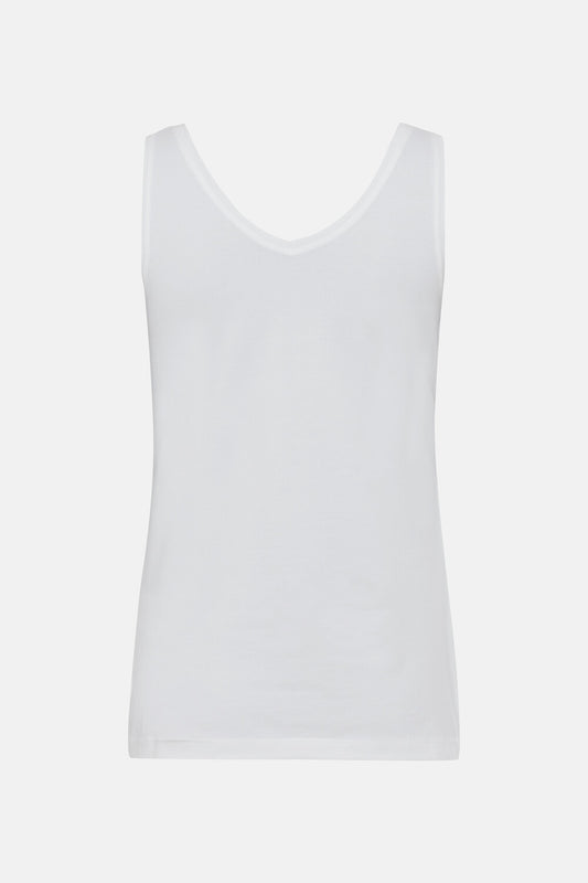 Olsen Top mit V-Ausschnitt und Rundhals Edda White 11103604