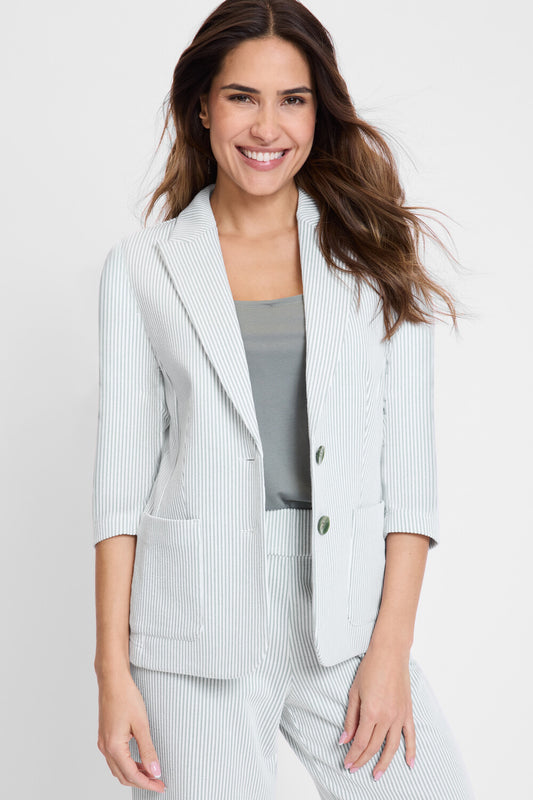 Olsen Blazer Streifen 15001434 Jungle Khaki