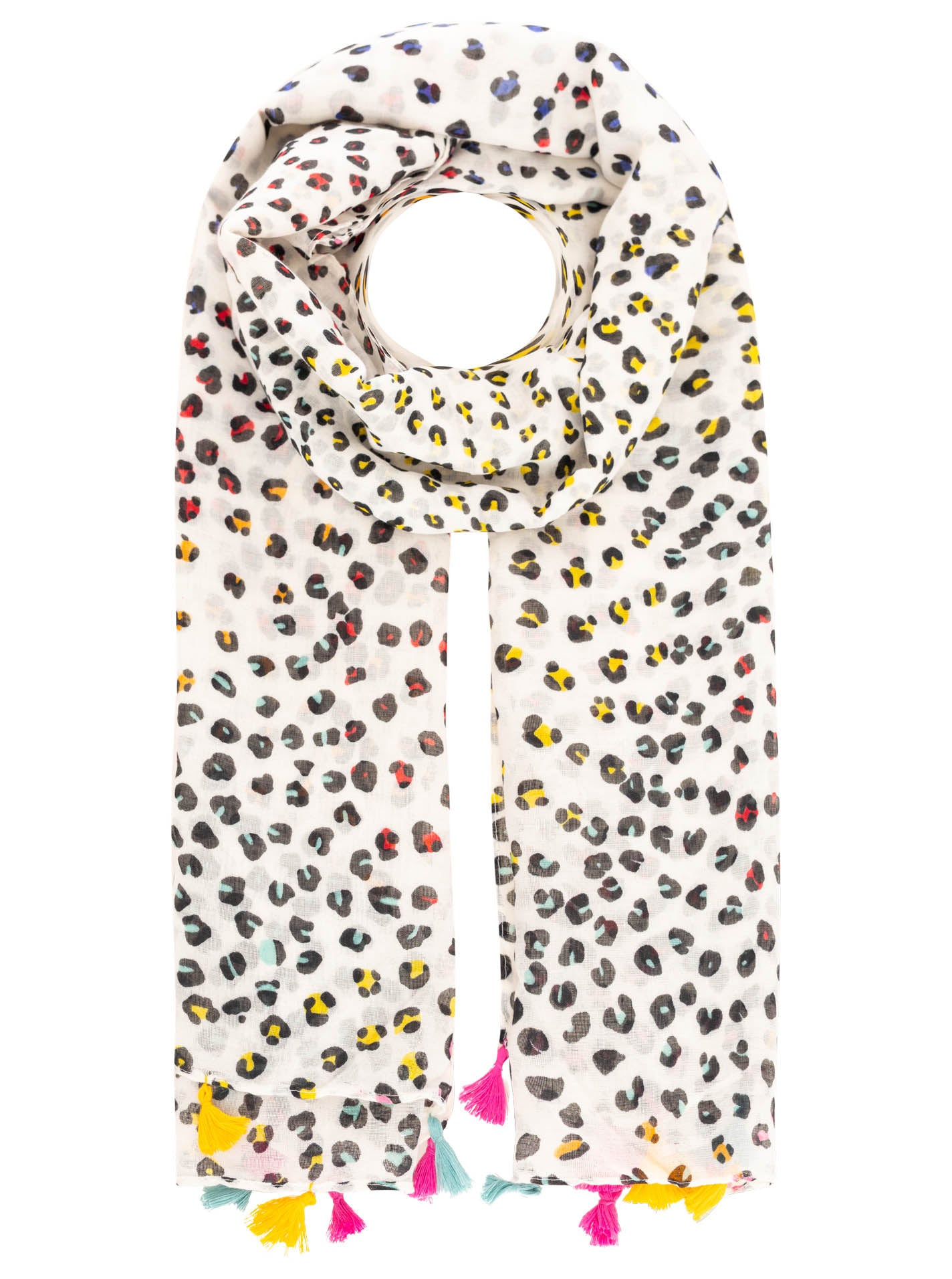 💕 Zwillingsherz Tuch "Dots & Tasseln"