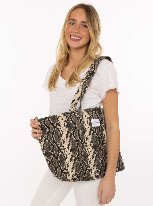💕 Zwillingsherz XL Shopper "Snake" Grau