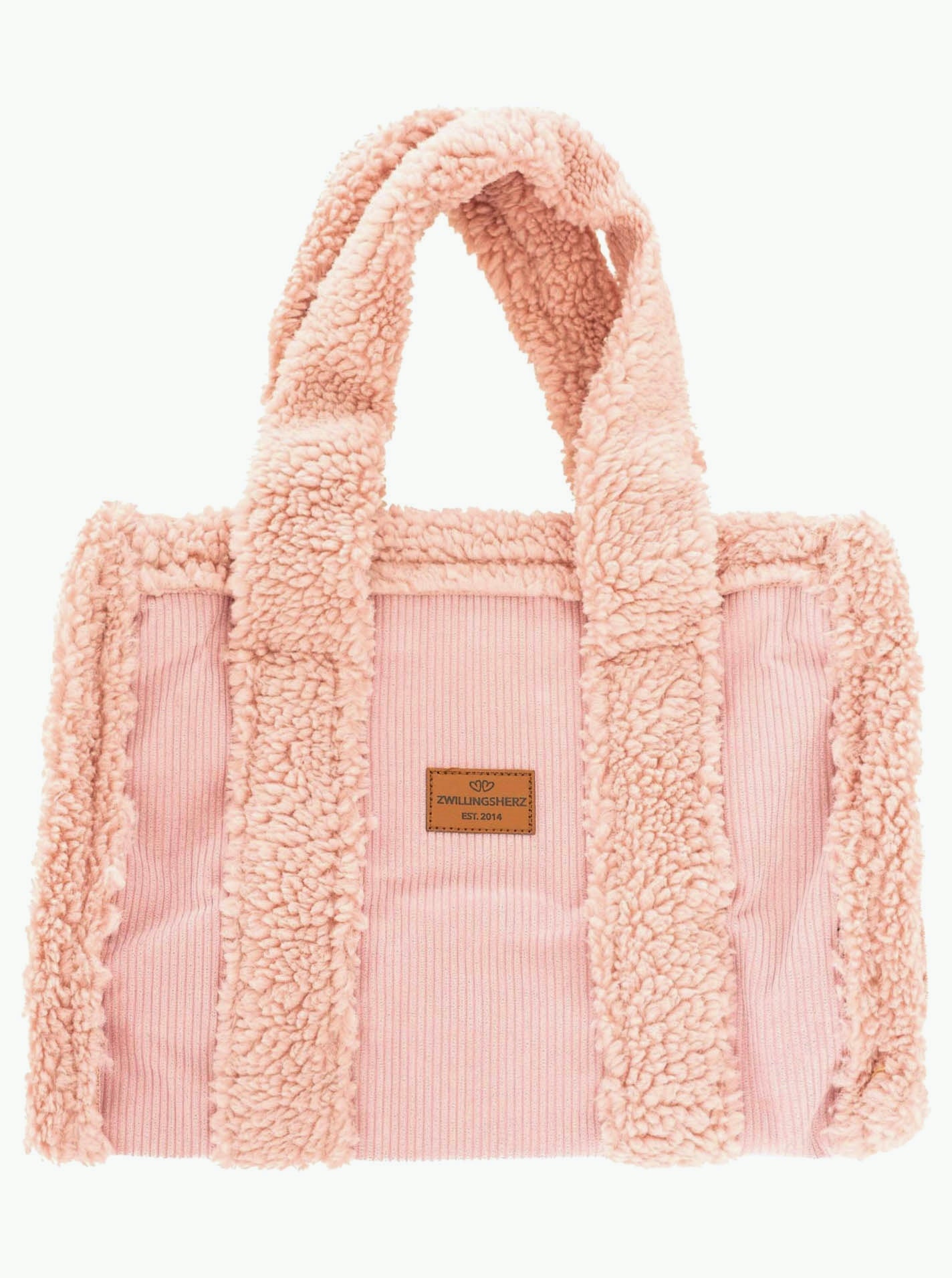 💕 Zwillingsherz Shopper XXL "Teddy meets Cord" Rosa