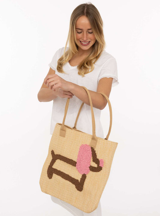 💕 Zwillingsherz XXL Shopper "The Dog" Pink