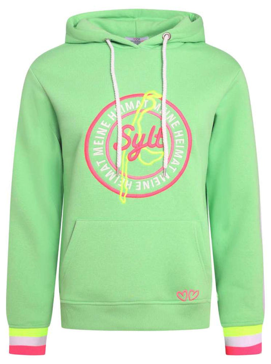 💕 Zwillingsherz Sweatshirt Hoodie "Rike" Sweater Baumwolle Mint