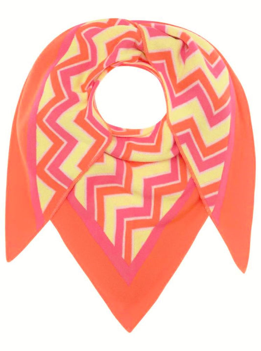 💕 Zwillingsherz Dreieckstuch "Gea" Baumwolle Pink Orange Gelb