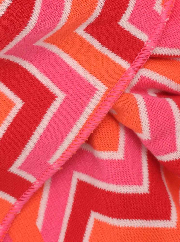 💕 Zwillingsherz Dreieckstuch "Gea" Baumwolle Pink Orange Coralle