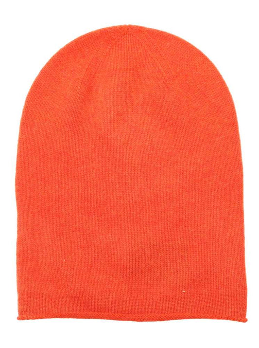 💕 Zwillingsherz Mütze Beanie 100 % Kaschmir Dunkelorange