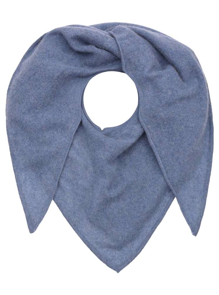 Zwillingsherz Dreieckstuch "100 % Cashmere" Kaschmir Jeansblau