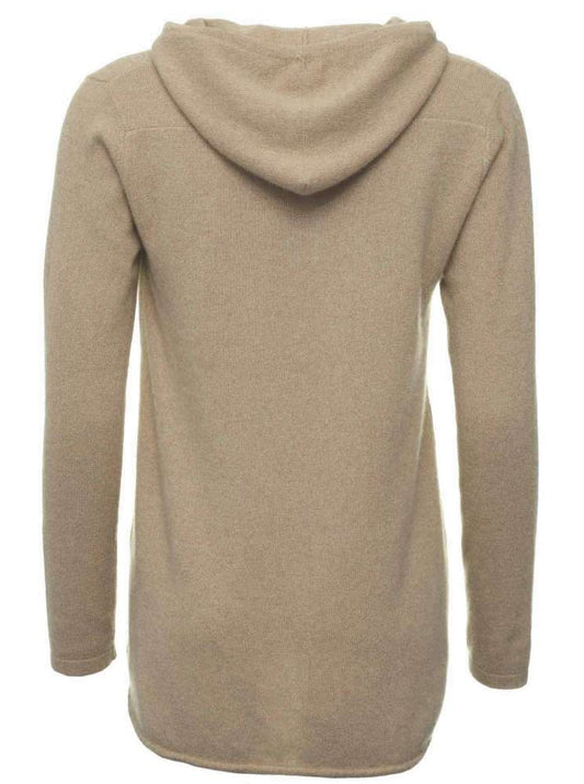💕 Zwillingsherz Pullover Pulli Hoodie 100 % Kaschmir Kapuze Beige