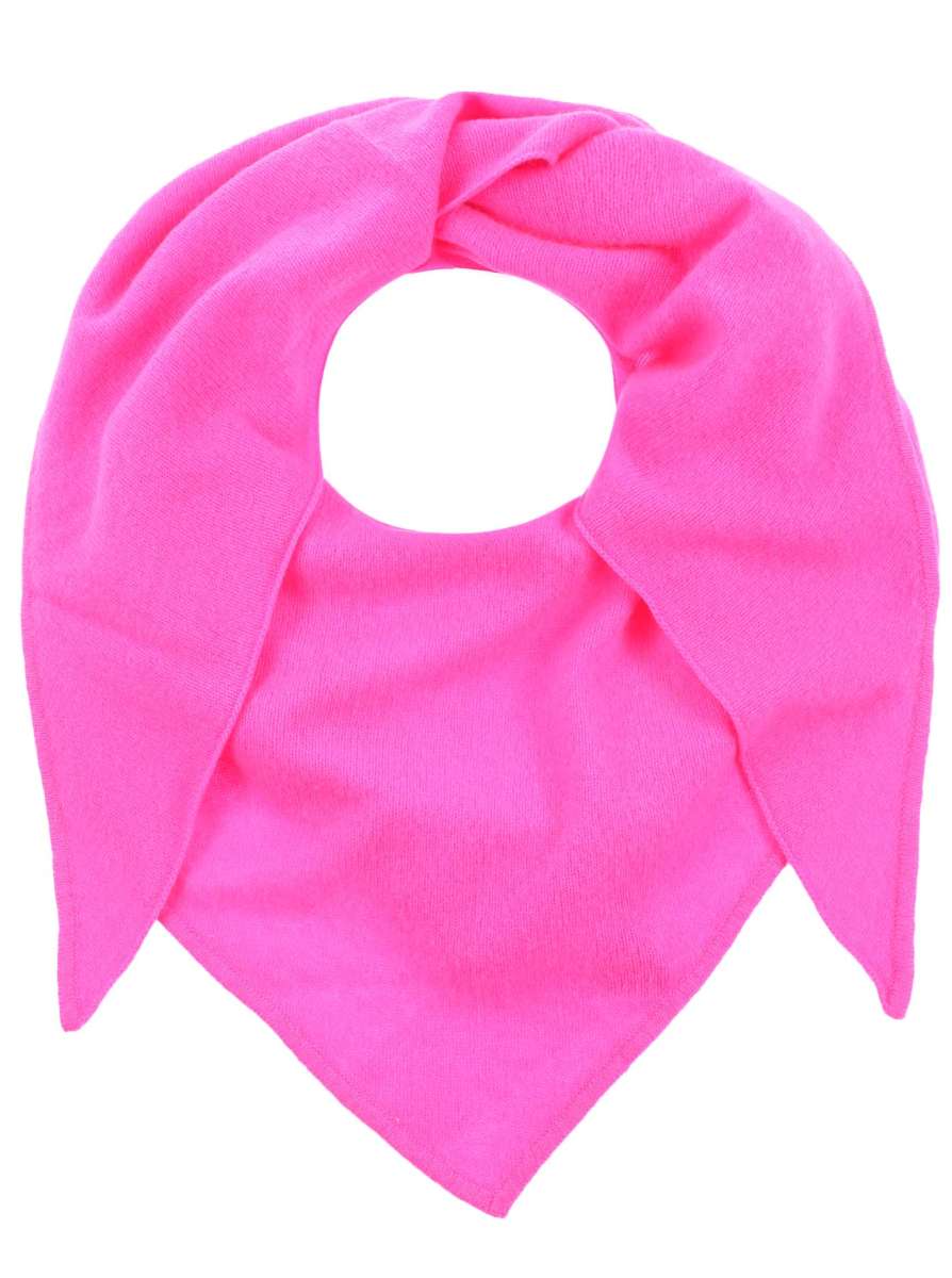 💕 Zwillingsherz Dreieckstuch "100 % Cashmere" Kaschmir Neonpink