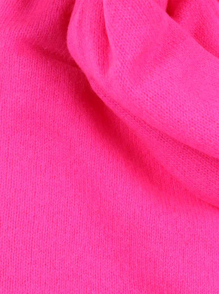 Zwillingsherz XXL Fransenschal "100 % Cashmere" Schal Kaschmir Neonpink