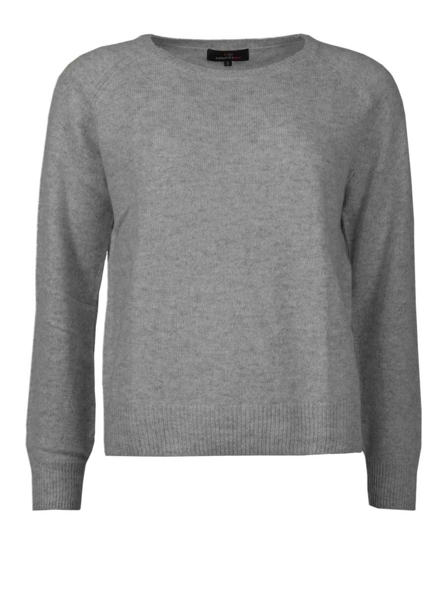 💕 Zwillingsherz Pullover Pulli "Blogger Style" 100 % Kaschmir Cashmere Grau