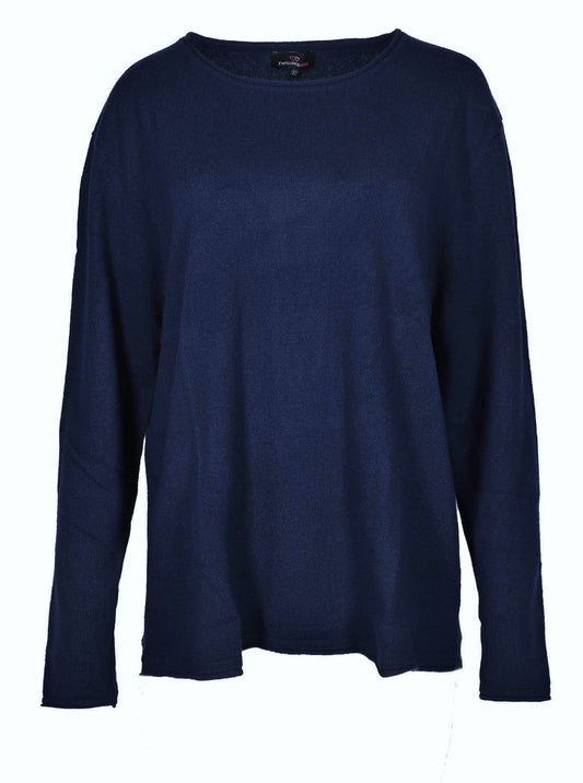 💕 Zwillingsherz Pullover Pulli "Rundhals" 100 % Kaschmir Cashmere Navy